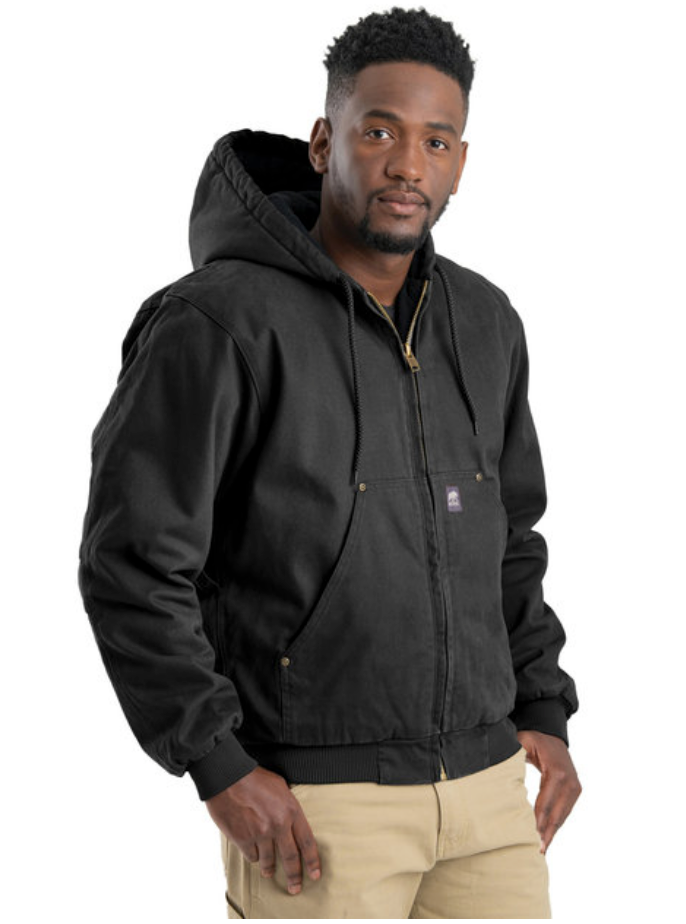 Berne Men's Highland Washed Cotton Duck Hooded Jacket